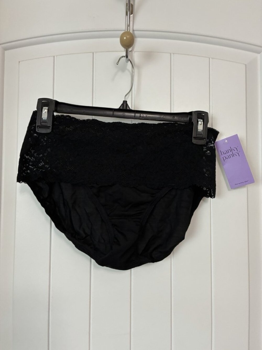 Hanky Panky High Rise Panty In Black Size Medium